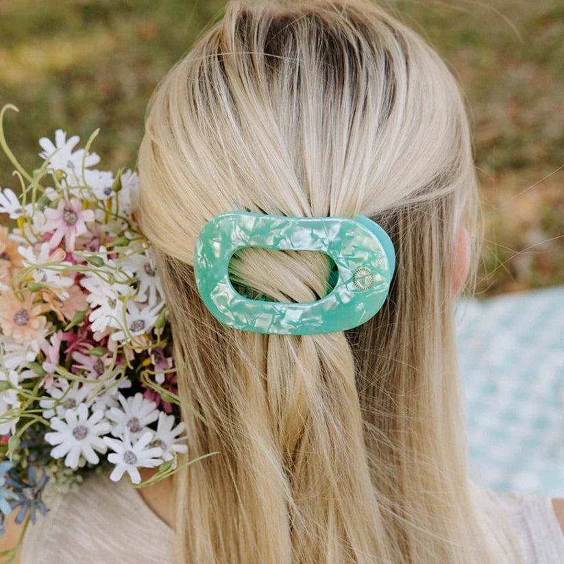 Spring Splash Medium Flat Round Clip