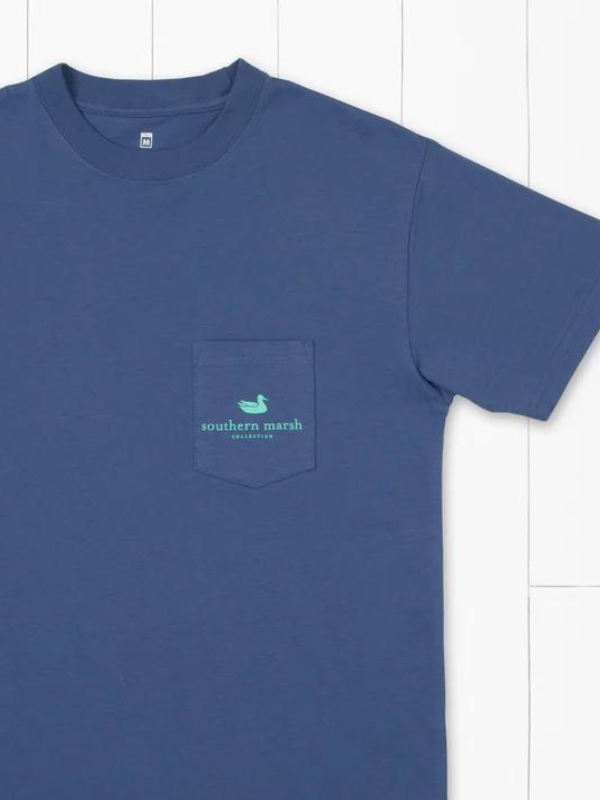 Bluestone Topo Logo Tee by Southern Marsh