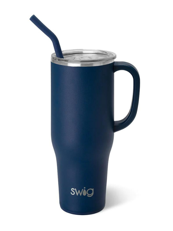 Matte Navy Mega Mug 40oz Tumbler by Swig Life