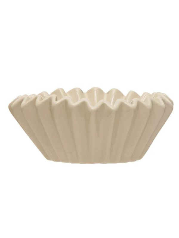 Stoneware Fluted Bowl