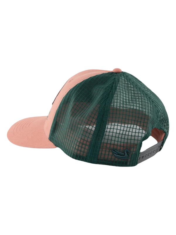 Trout Dots Trucker Hat in Peach by Southern Marsh