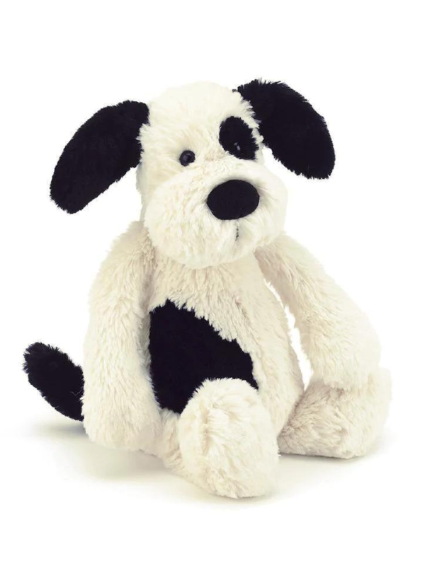 Medium Bashful Black & Cream Puppy by Jellycat