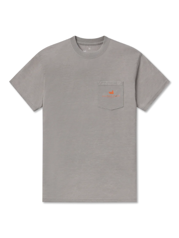 Seawash Decoy Stamp Tee in Light Gray by Southern Marsh