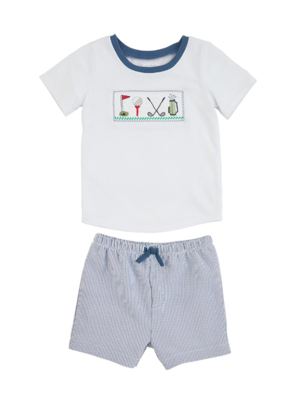 Golf Smocked Short Set