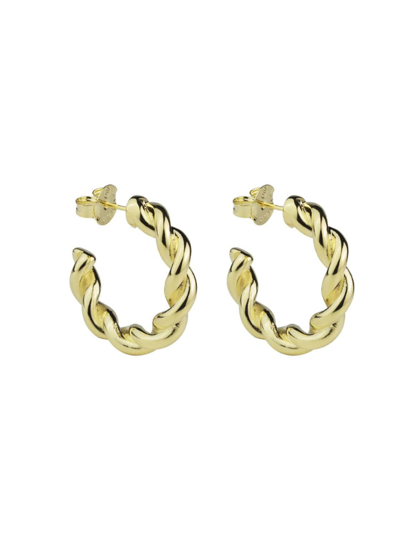 Small Twisted Hoops by Sheila Fajl