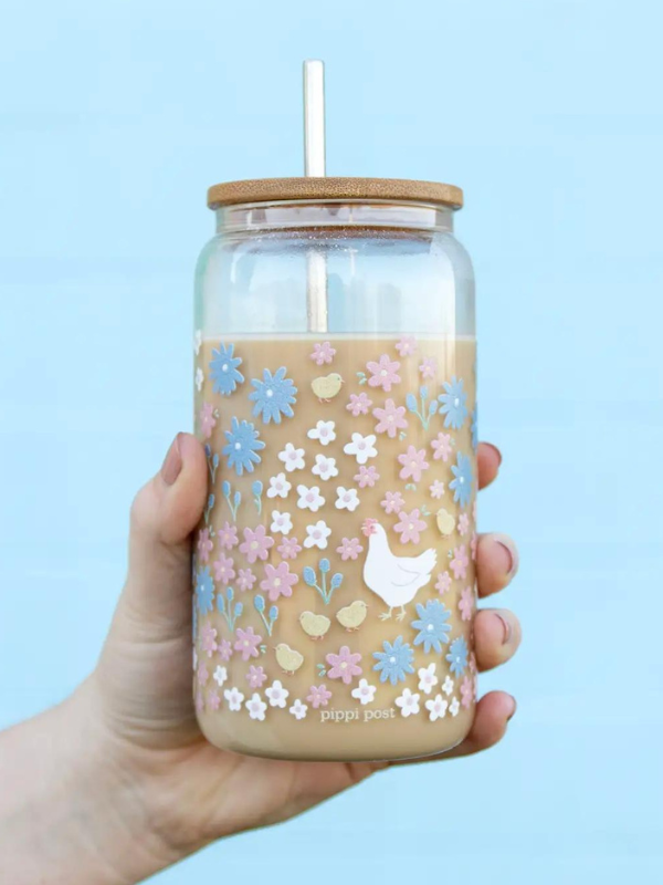 Chickens Glass Cup