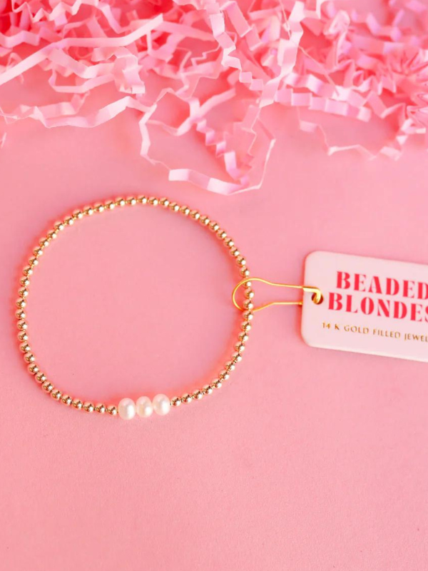 Extended Harper Gold Beaded Bracelet
