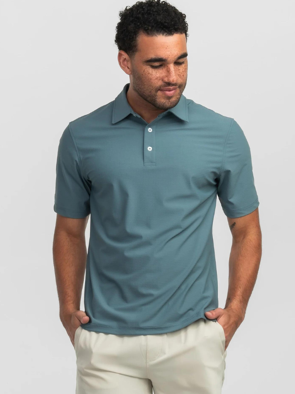 Next Level Performance Polo in Storm by Southern Shirt Co.