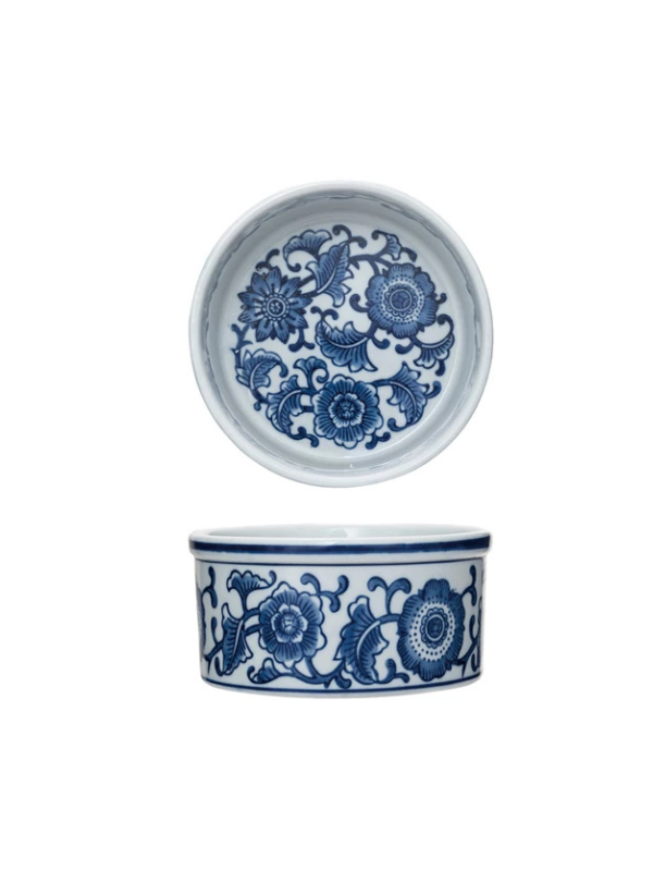 Memory Kate & Bentley Wedding Registry- Small Blue & White Pet Bowl