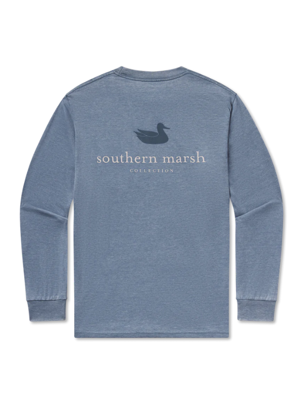 Seawash Authentic Long Sleeve Tee in Slate by Southern Marsh