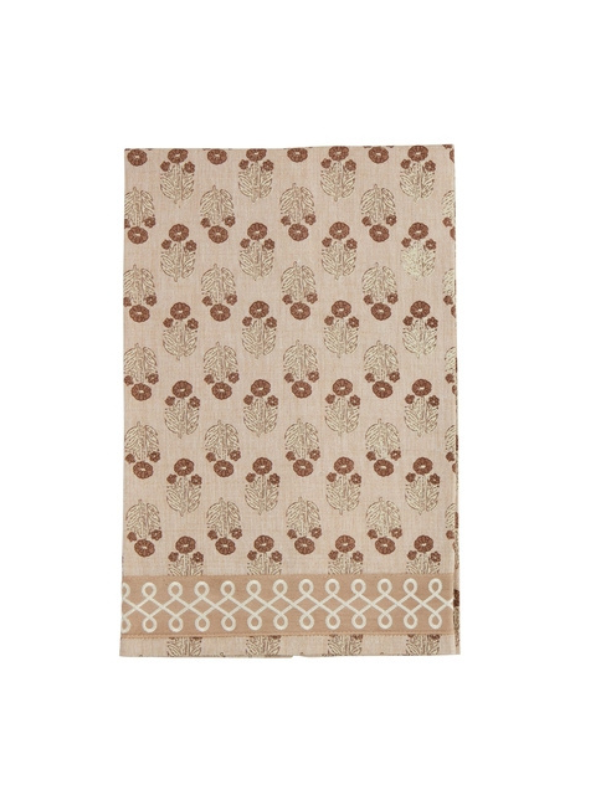 Floral Block Print Towel