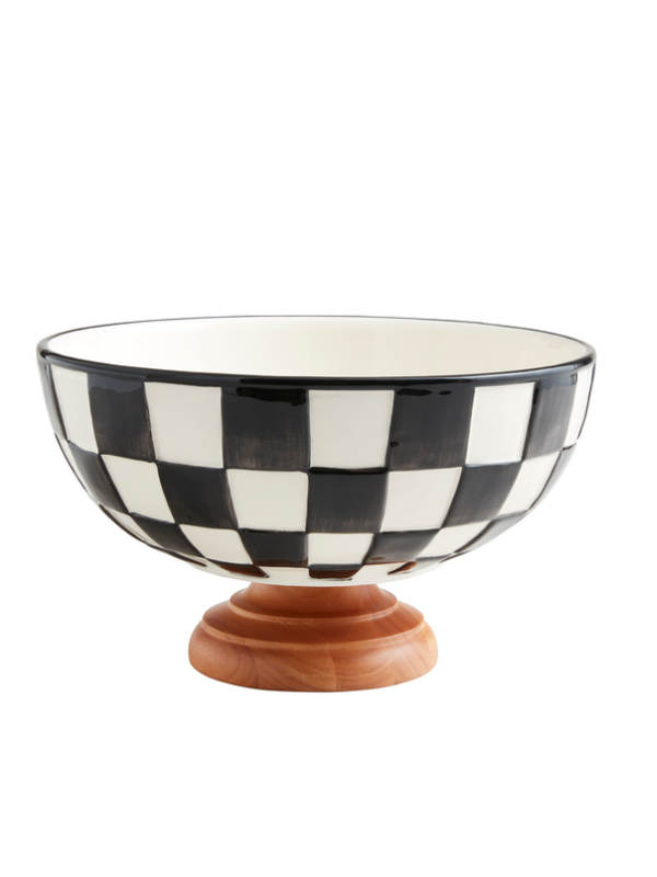 Checkered Pedestal Bowl