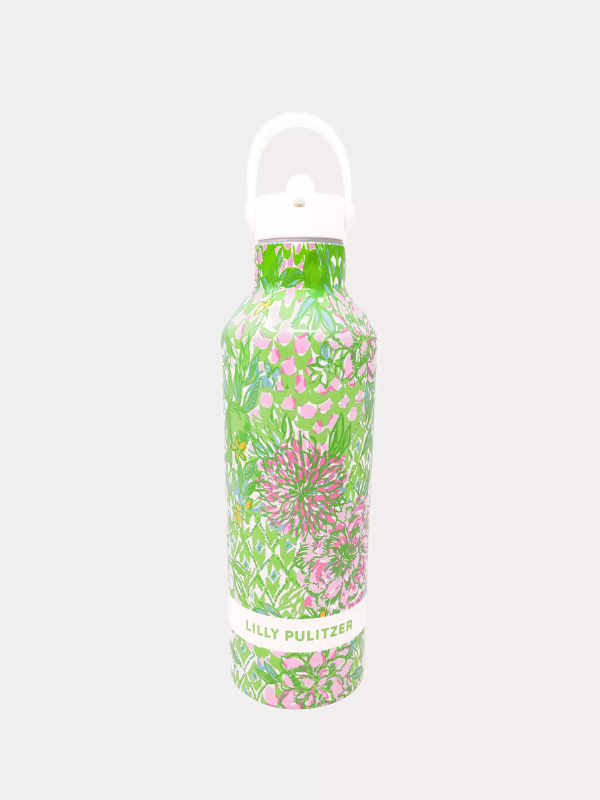 Lime Feeling Good Stainless Steel Water Bottle By Lilly Pulitzer