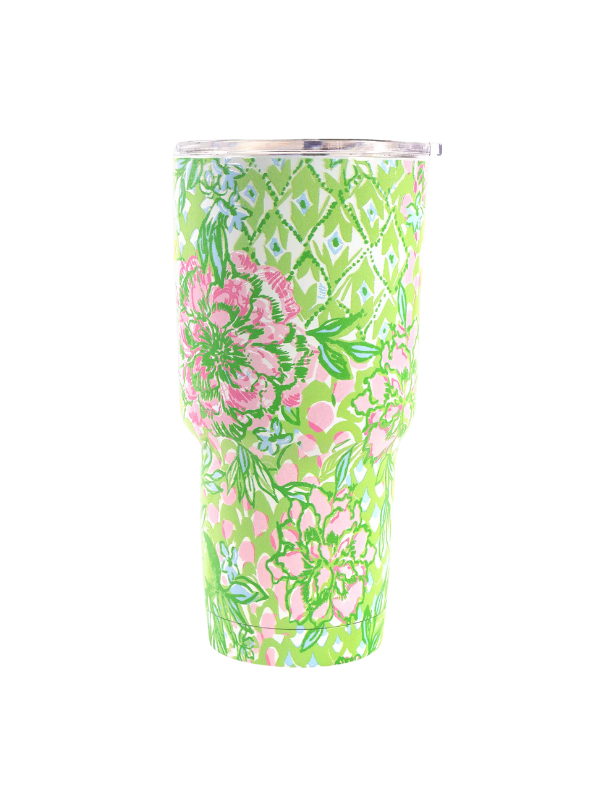 Lime Feeling Good 30oz Insulated Tumbler by Lilly Pulitzer.