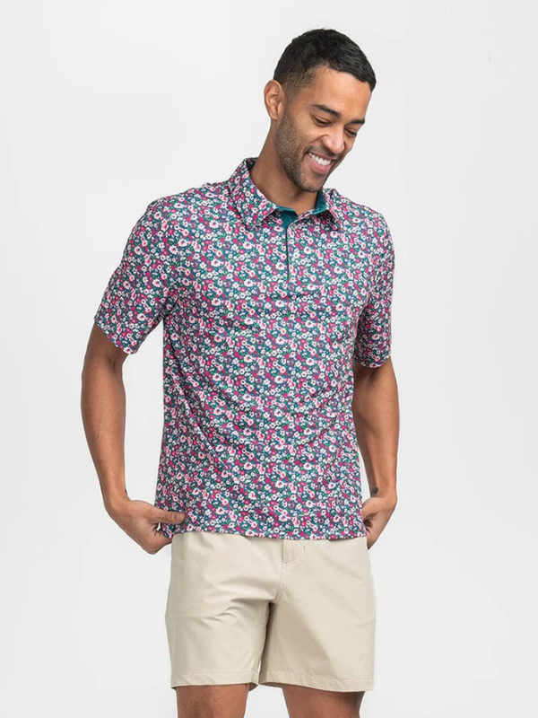 Floral Fusion Printed Polo By Southern Shirt Co.