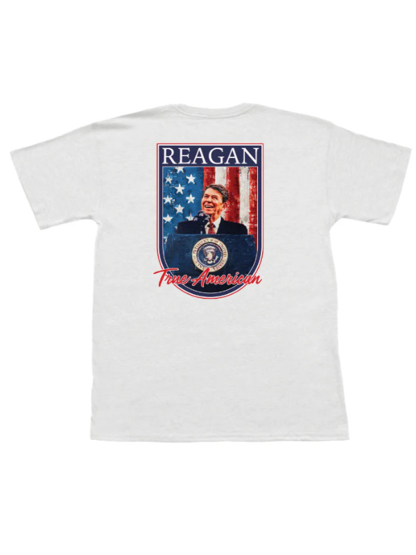 Reagan True American Tee in Oyster By Peach State Pride