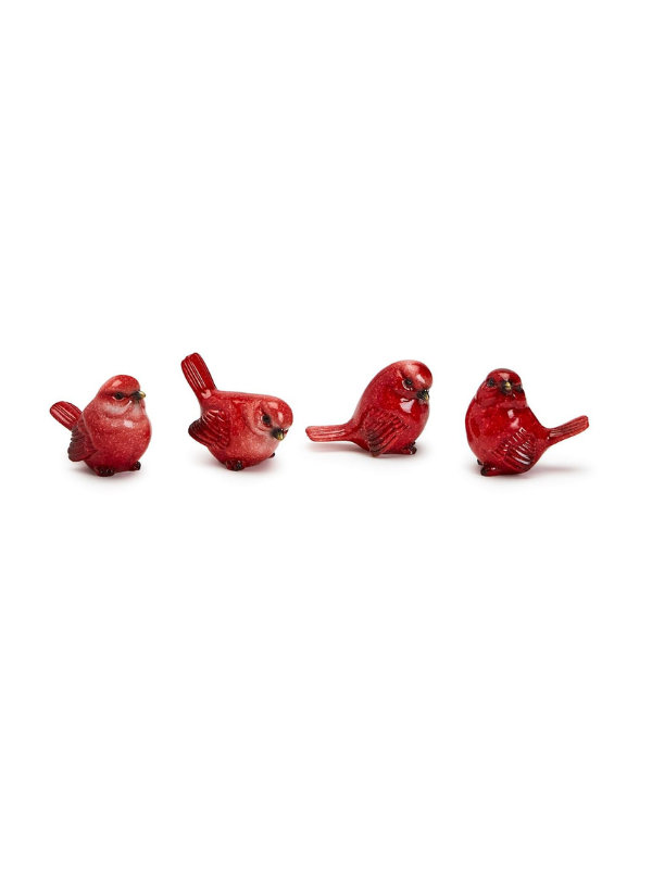 Red Cardinal Hand-Painted Birds