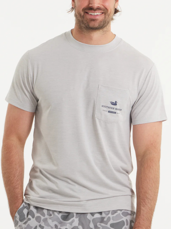 FieldTec™ Pro Heathered Lit Up Tee in Light Gray By Southern Marsh