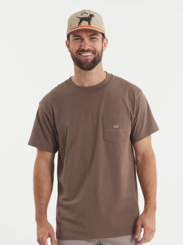 Camo Duck Originals Tee In Carajillo Brown By Southern Marsh