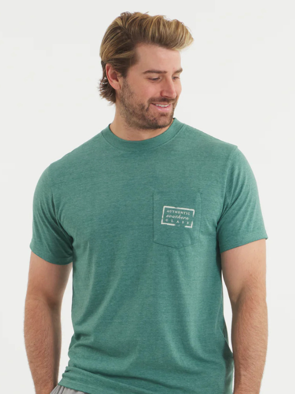 SEAWASH™ Vibrant Authentic Tee In Champions Green By Southern Marsh