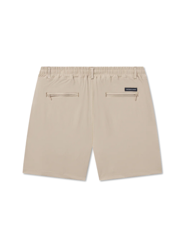 Billfish Lined Performance Short in Classic Khaki By Southern Marsh