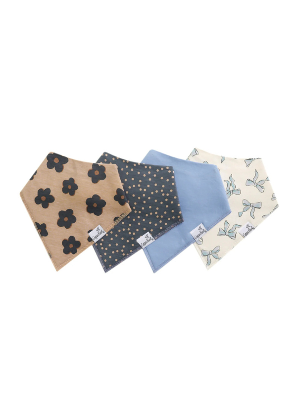 Gemma In Tan Bandana Bib Set By Copper Pearl