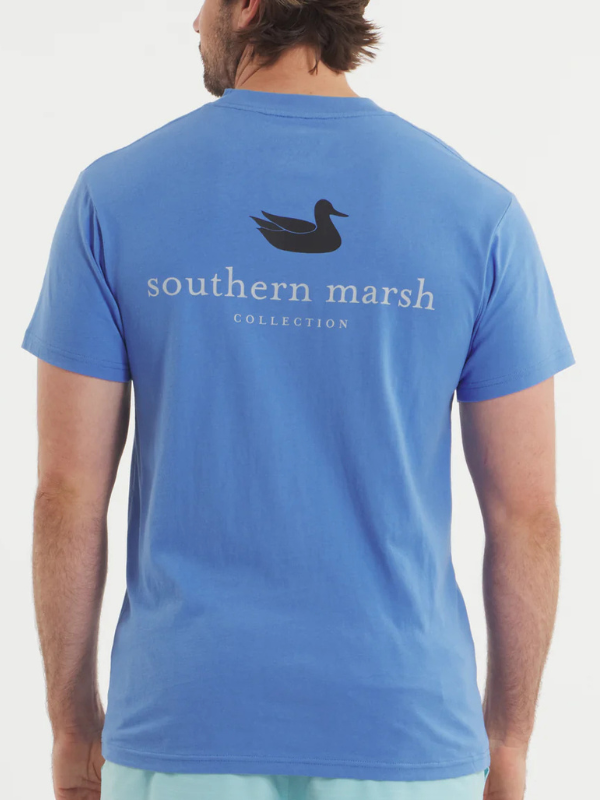 Authentic Tee in French Blue By Southern Marsh