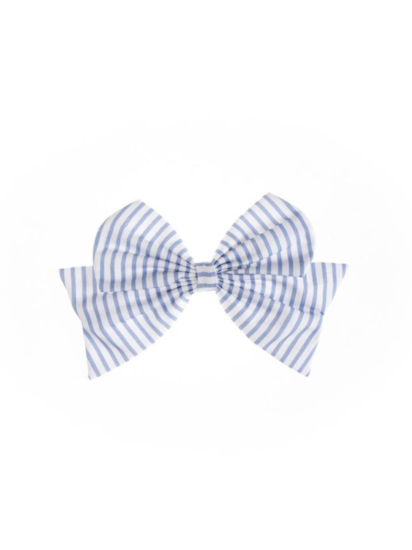 Blue Stripe Magnetic Bow