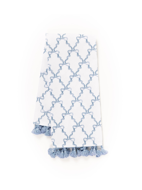 Blue Bows Tea Towel