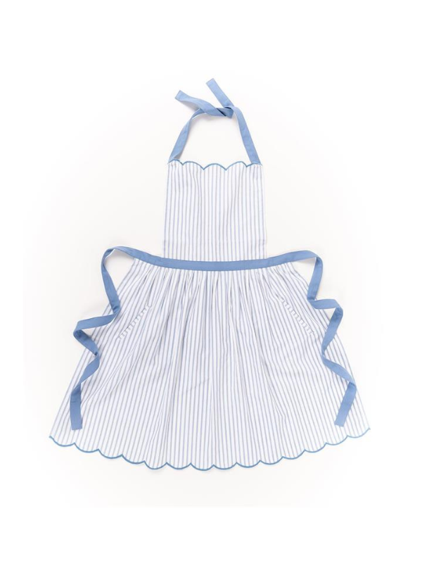 Adult Blue Stripe Apron