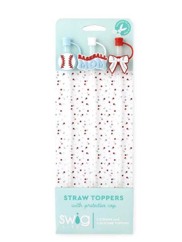 Home Run Straw Toppers with Protective Cap by Swig Life