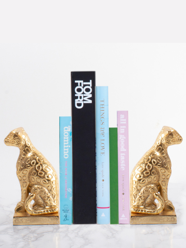 Memory Kate & Bentley Wedding Registry- Set of 2 Leopard Bookends