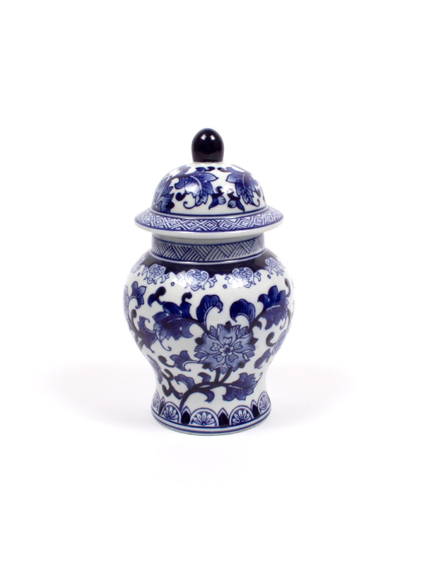 Samatha & Chandler Wedding Registry - Blue Chinoiserie Small Ginger Jar