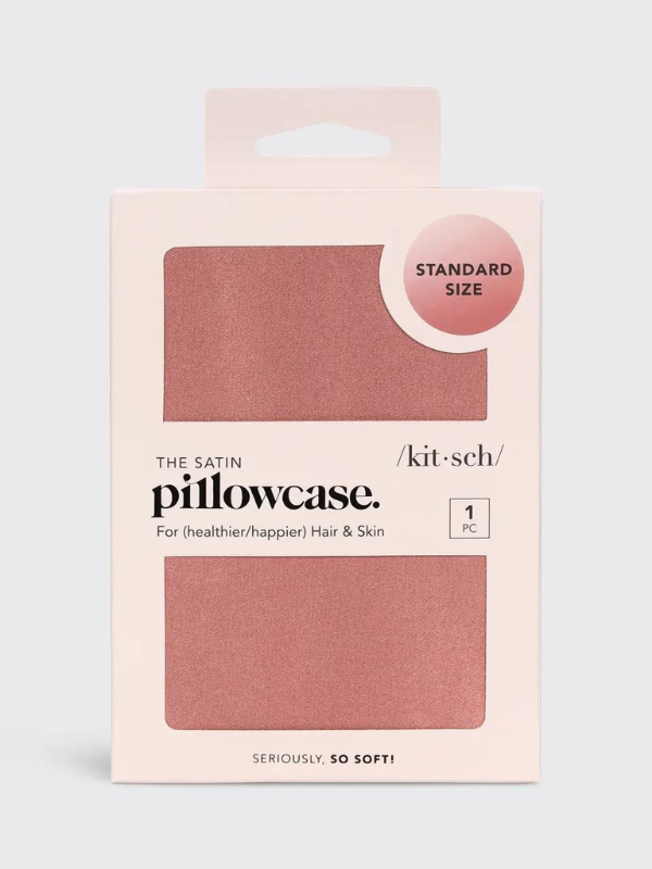 Terracotta Satin Pillow Case by Kitsch