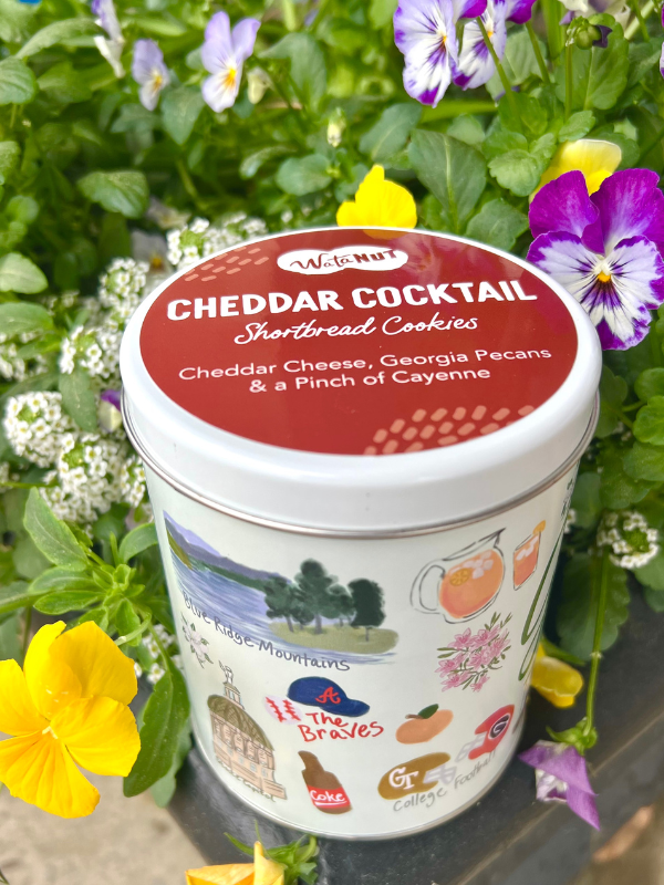 Cheddar Cocktail Shortbread Cookies in Georgia Gift Tin