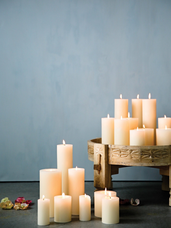 Small Unscented Pillar Candle