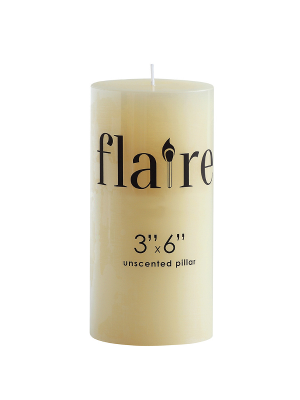 Medium Unscented Pillar Candle